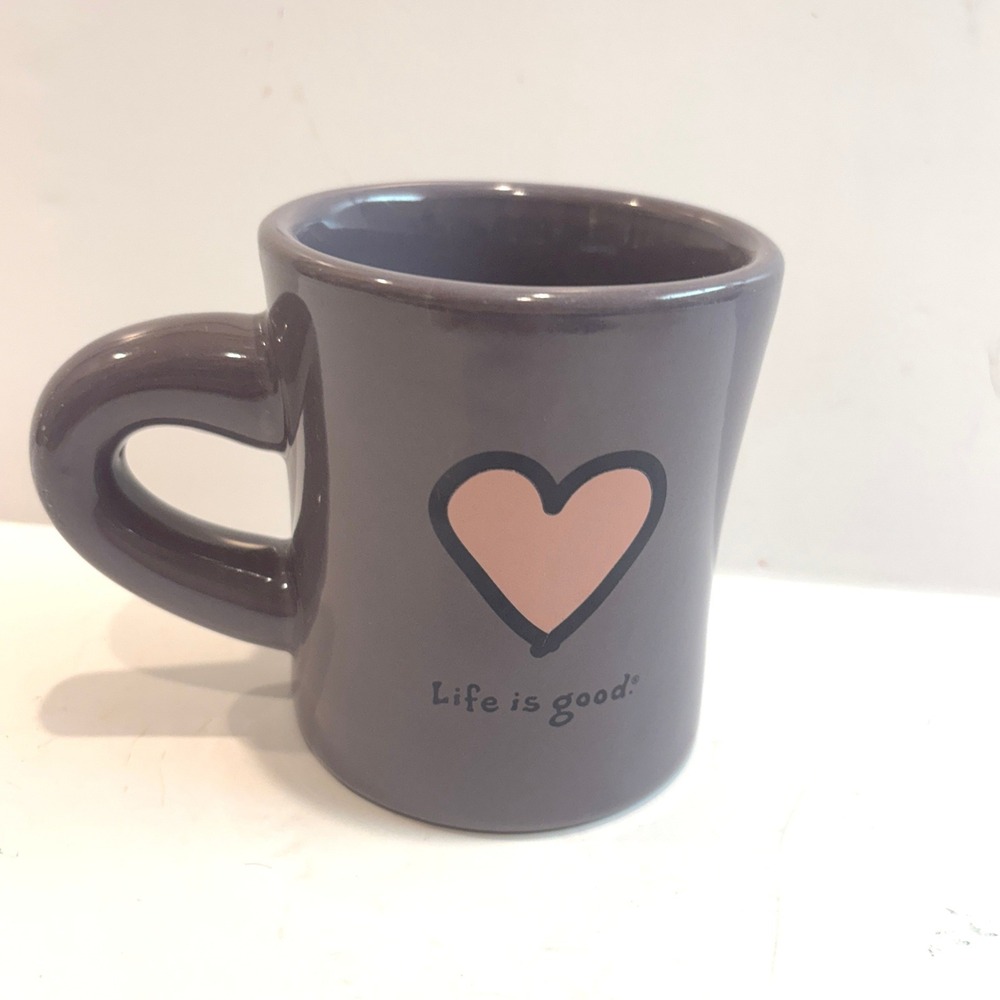 Life is Good Good Home Purple Heart Coffee Mug Do What You Like Motto Diner Mug